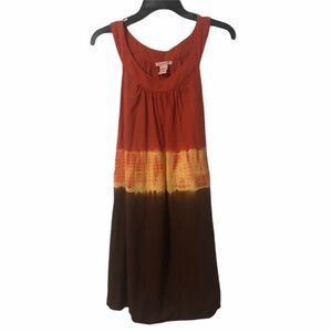 FIRE LOS ANGELES Tie Dye Fall Colored DRESS Size LARGE